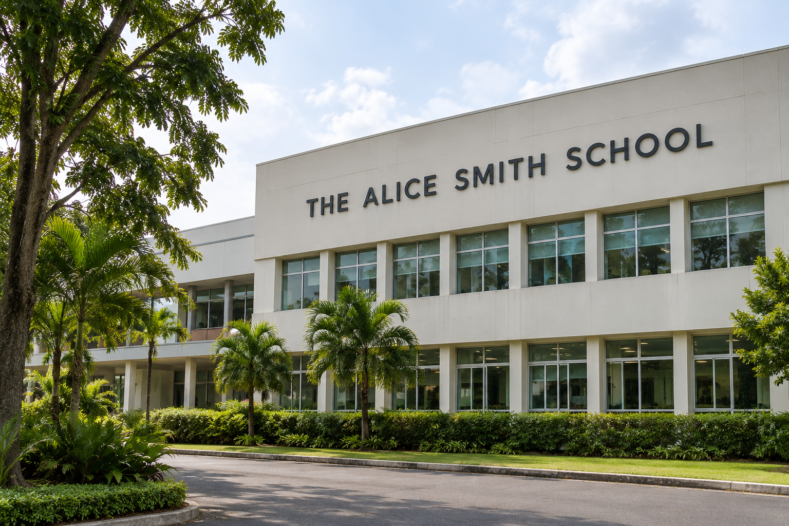 School campus entrance